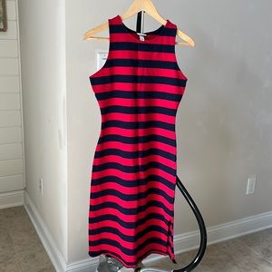 A New Day, striped dress